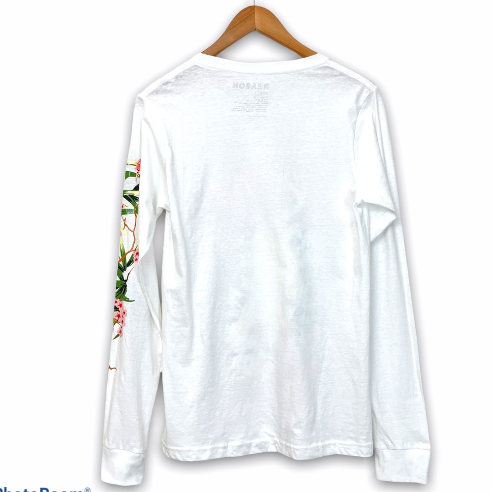 Reason Brand White Long Sleeve Graphic Tiger Tee - Picture 2 of 5